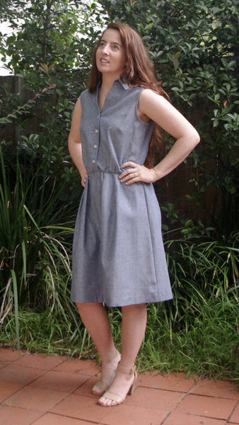 AASHVI Chambray Shirt Dress