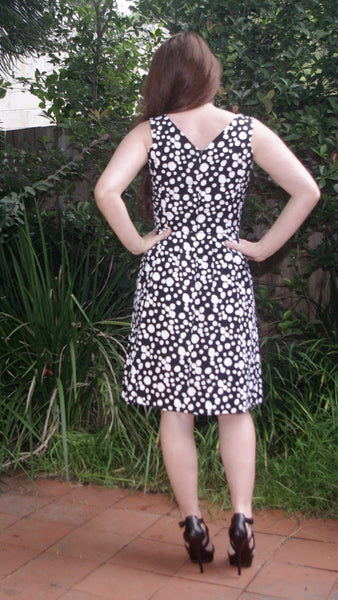 Adalee black and white polka dot dress