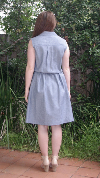 AASHVI Chambray Shirt Dress