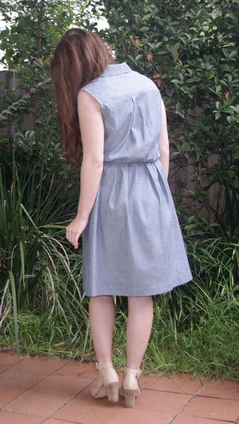 AASHVI Chambray Shirt Dress