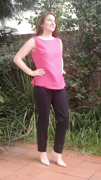 Akira pink linen top
