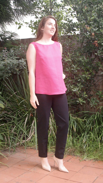 Akira pink linen top